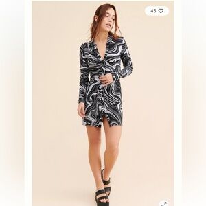 Anthropologie Sanctuary Daydream Midi dress in marble sky